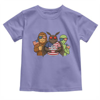 Funny Bigfoot Mothman Alien Toddler T Shirt USA 250th Anniversary