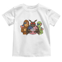 Funny Bigfoot Mothman Alien Toddler T Shirt USA 250th Anniversary