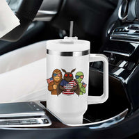 Funny Bigfoot Mothman Alien Tumbler With Handle USA 250th Anniversary