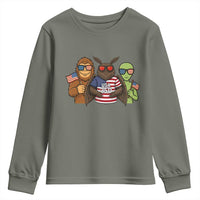 Funny Bigfoot Mothman Alien Youth Sweatshirt USA 250th Anniversary