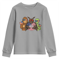 Funny Bigfoot Mothman Alien Youth Sweatshirt USA 250th Anniversary