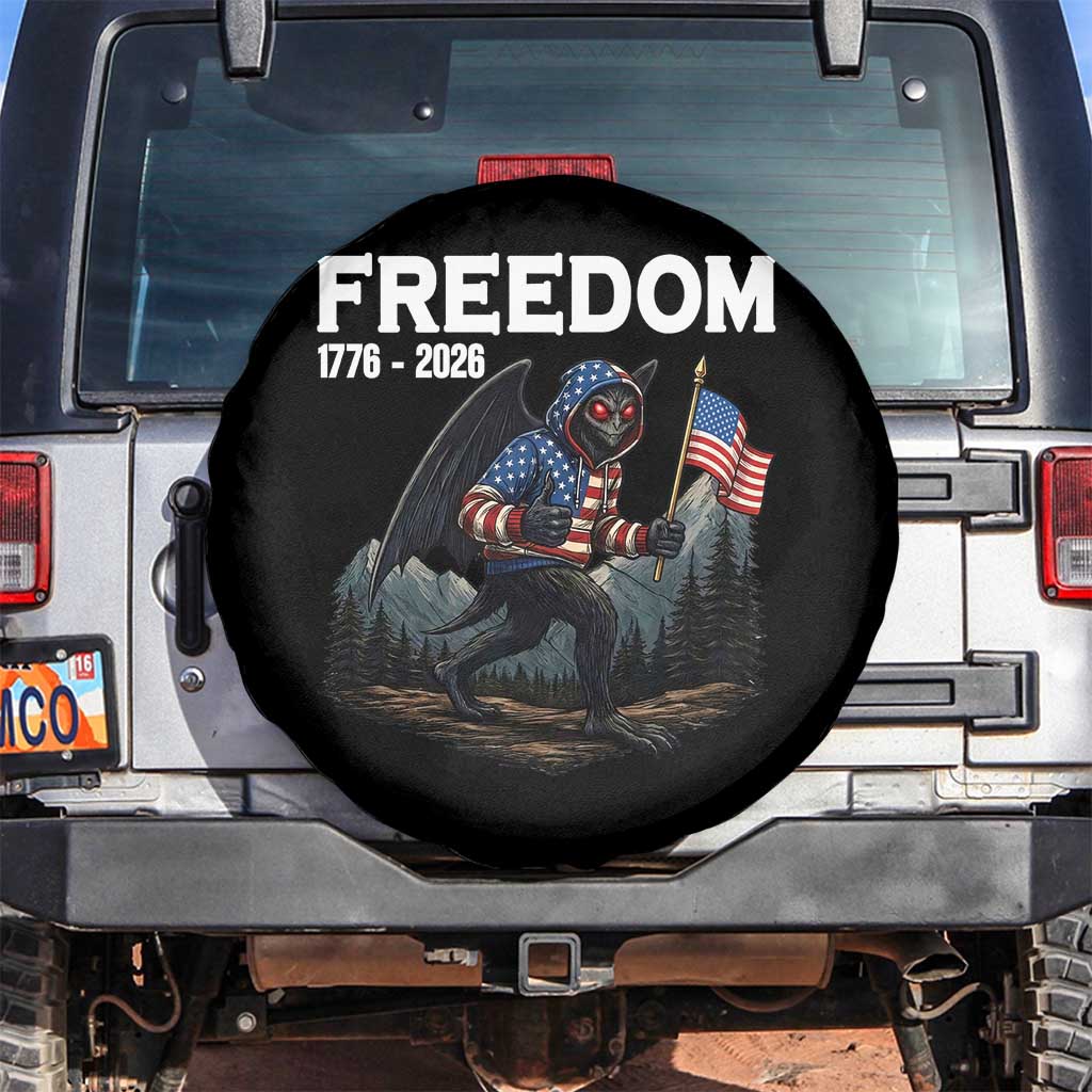 Patriotic Mothman Lover Spare Tire Cover Funny USA 250 Anniversary Gift