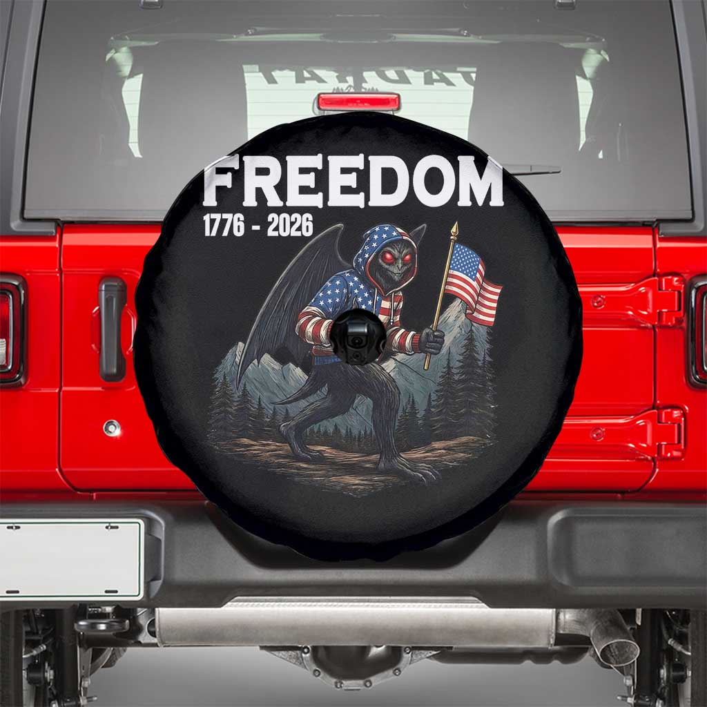 Patriotic Mothman Lover Spare Tire Cover Funny USA 250 Anniversary Gift