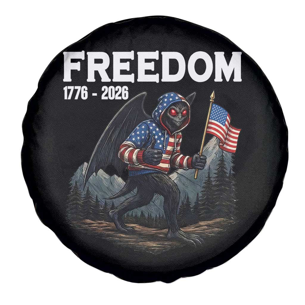Patriotic Mothman Lover Spare Tire Cover Funny USA 250 Anniversary Gift