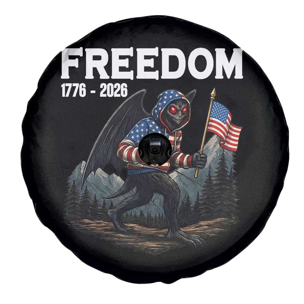 Patriotic Mothman Lover Spare Tire Cover Funny USA 250 Anniversary Gift