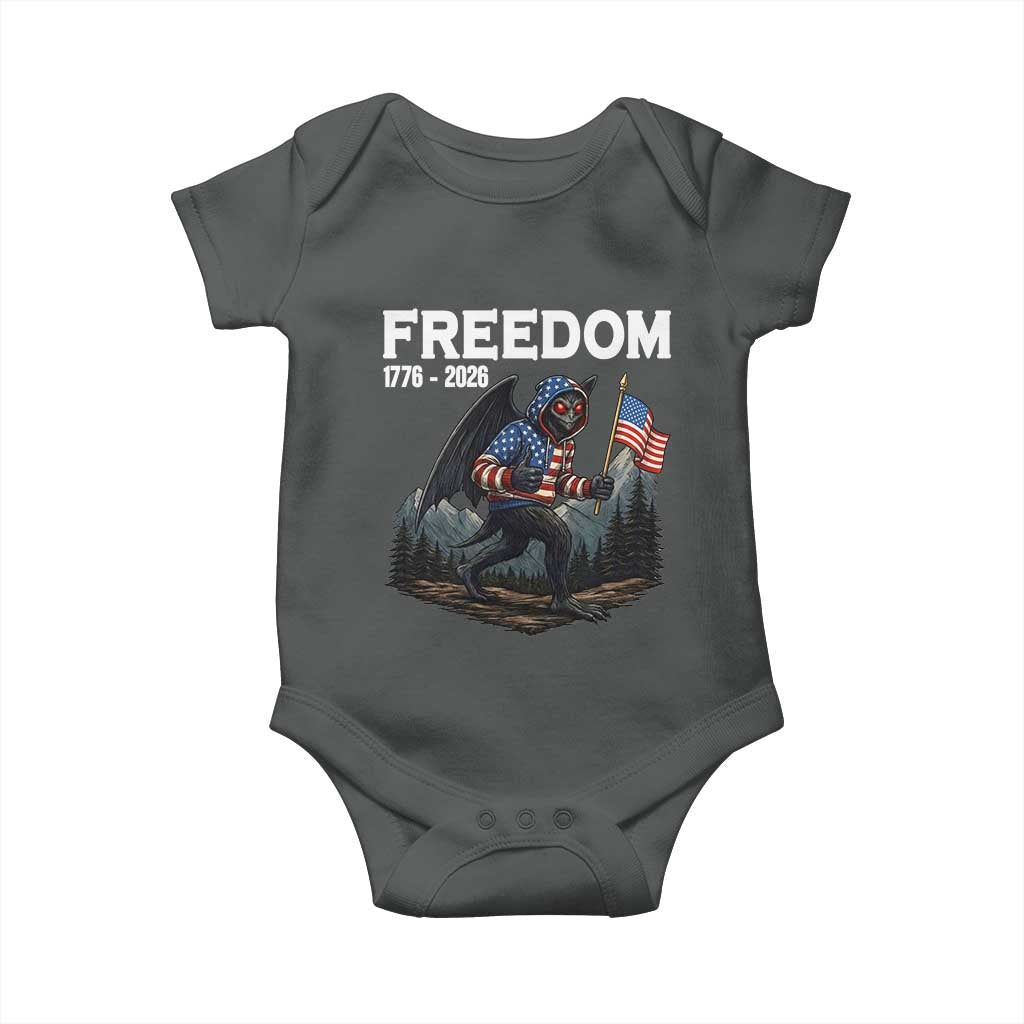 Patriotic Mothman Lover Baby Onesie Funny USA 250 Anniversary Gift