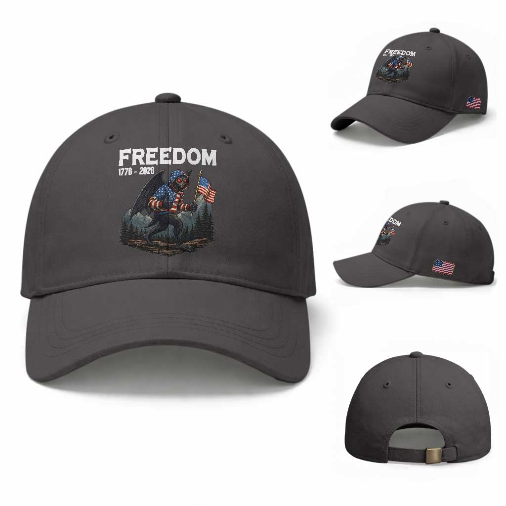 Patriotic Mothman Lover Baseball Cap Funny USA 250 Anniversary Gift