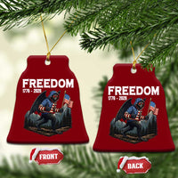 Patriotic Mothman Lover Ceramic Ornament Funny USA 250 Anniversary Gift