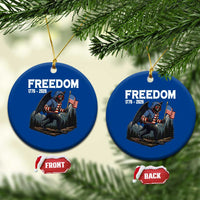 Patriotic Mothman Lover Ceramic Ornament Funny USA 250 Anniversary Gift
