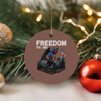 Patriotic Mothman Lover Ceramic Ornament Funny USA 250 Anniversary Gift