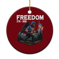 Patriotic Mothman Lover Ceramic Ornament Funny USA 250 Anniversary Gift