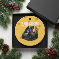 Patriotic Mothman Lover Ceramic Ornament Funny USA 250 Anniversary Gift