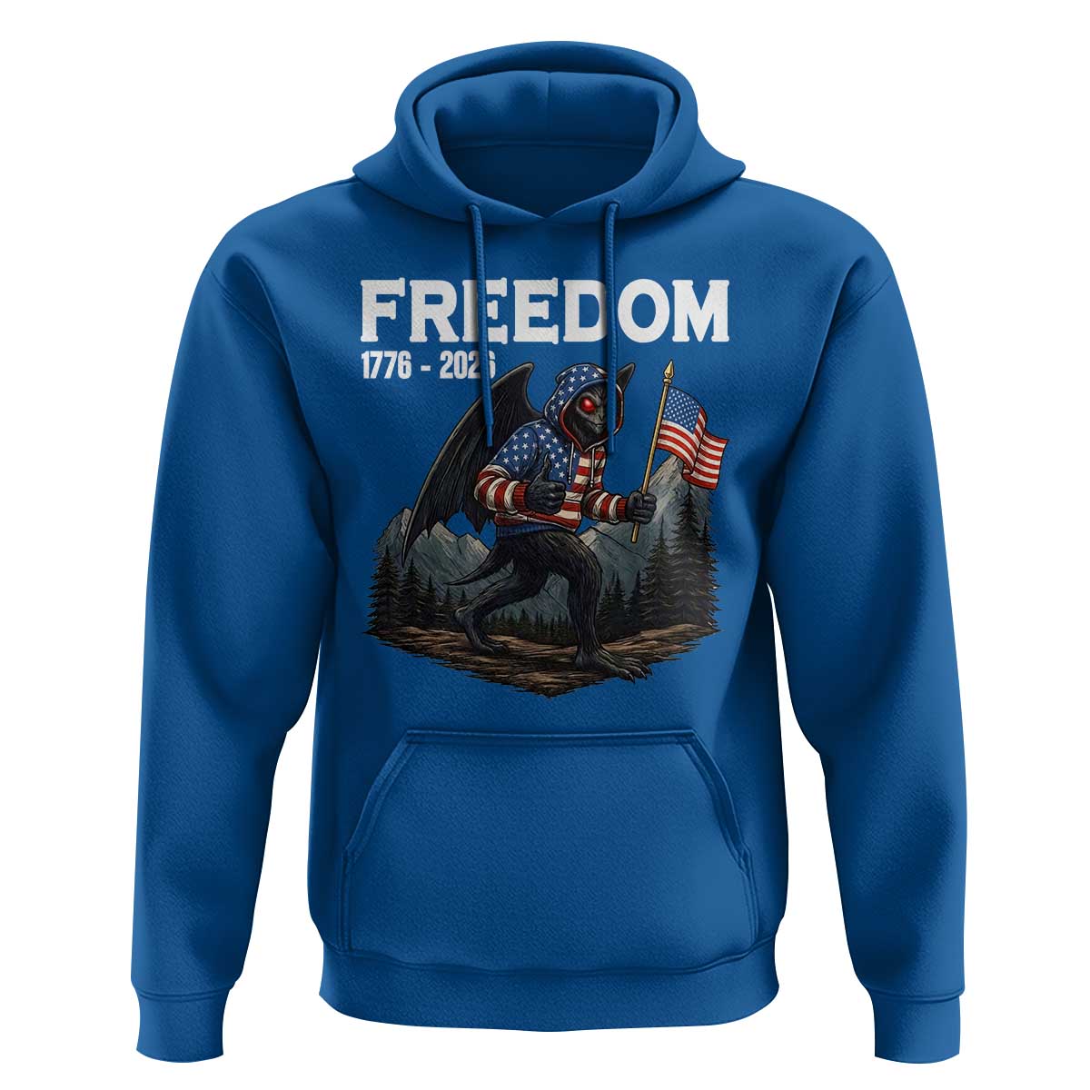 Patriotic Mothman Lover Hoodie Funny USA 250 Anniversary Gift