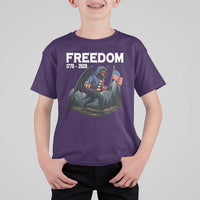 Patriotic Mothman Lover T Shirt For Kid Funny USA 250 Anniversary Gift