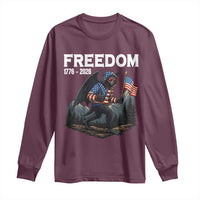 Patriotic Mothman Lover Long Sleeve Shirt Funny USA 250 Anniversary Gift