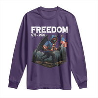 Patriotic Mothman Lover Long Sleeve Shirt Funny USA 250 Anniversary Gift