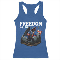 Patriotic Mothman Lover Racerback Tank Top Funny USA 250 Anniversary Gift