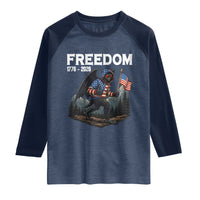 Patriotic Mothman Lover Raglan Shirt Funny USA 250 Anniversary Gift