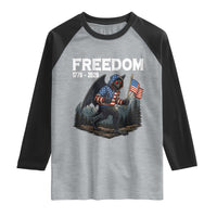 Patriotic Mothman Lover Raglan Shirt Funny USA 250 Anniversary Gift