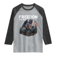Patriotic Mothman Lover Raglan Shirt Funny USA 250 Anniversary Gift