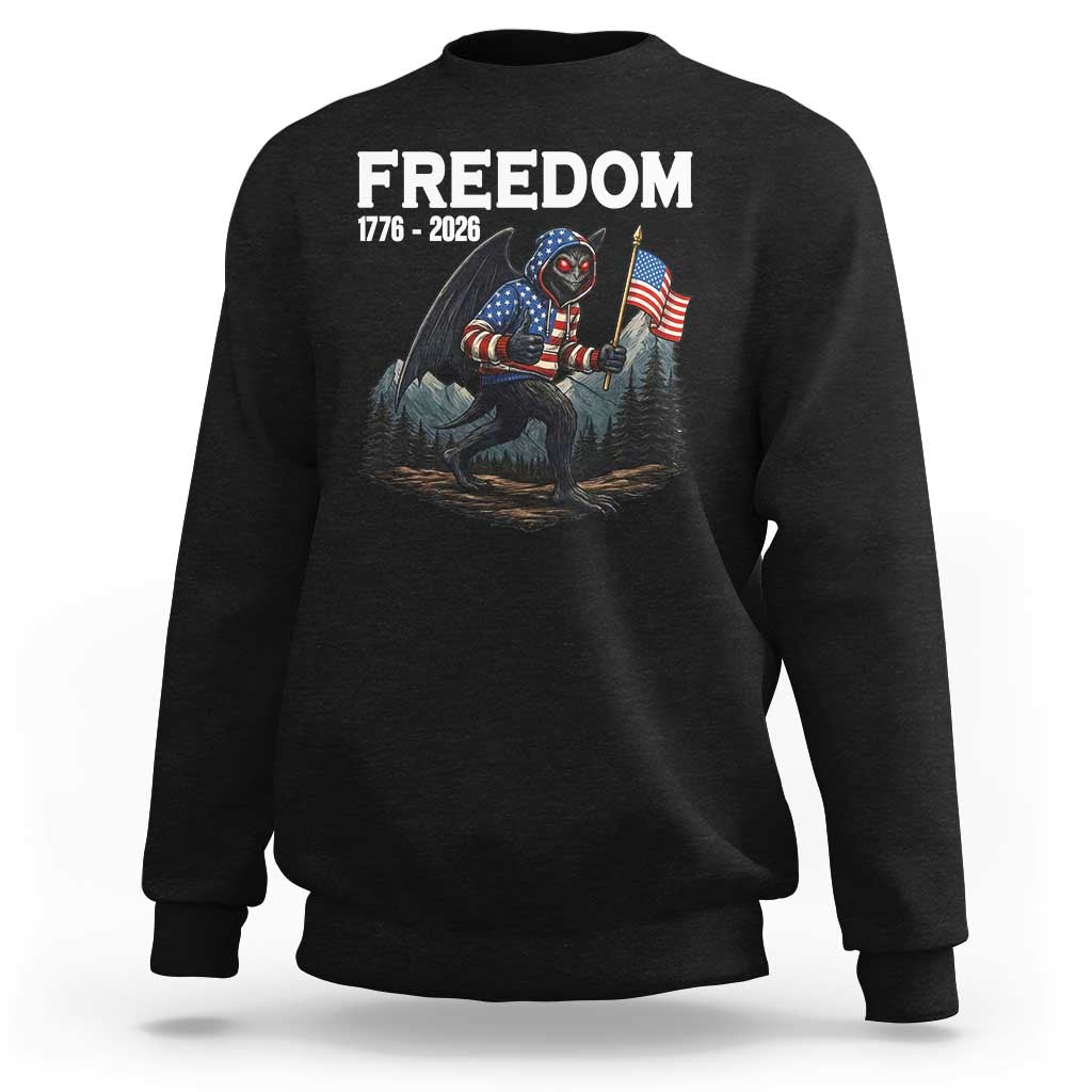 Patriotic Mothman Lover Sweatshirt Funny USA 250 Anniversary Gift