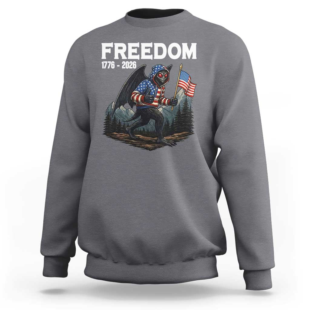 Patriotic Mothman Lover Sweatshirt Funny USA 250 Anniversary Gift