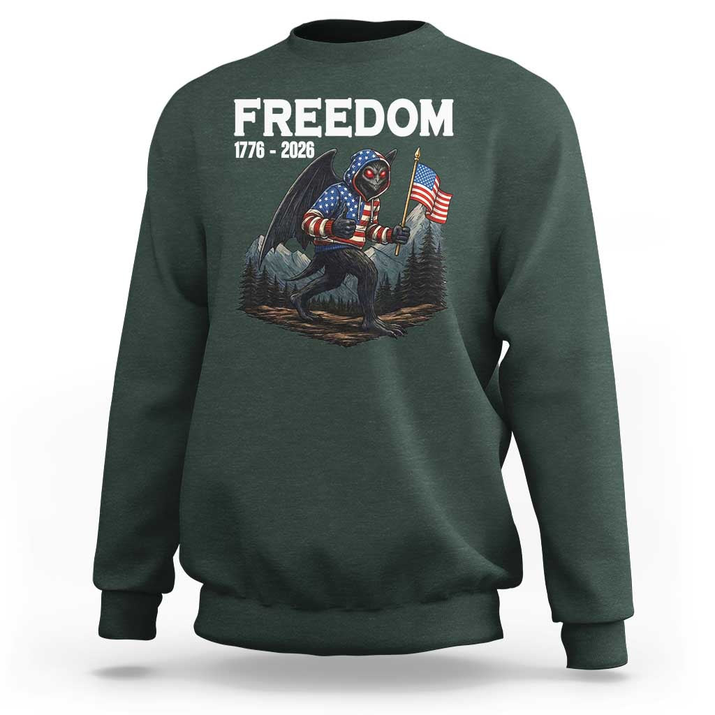 Patriotic Mothman Lover Sweatshirt Funny USA 250 Anniversary Gift