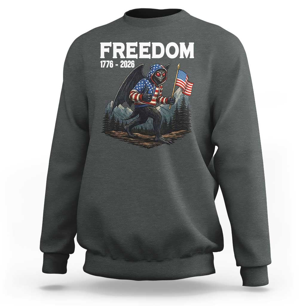 Patriotic Mothman Lover Sweatshirt Funny USA 250 Anniversary Gift