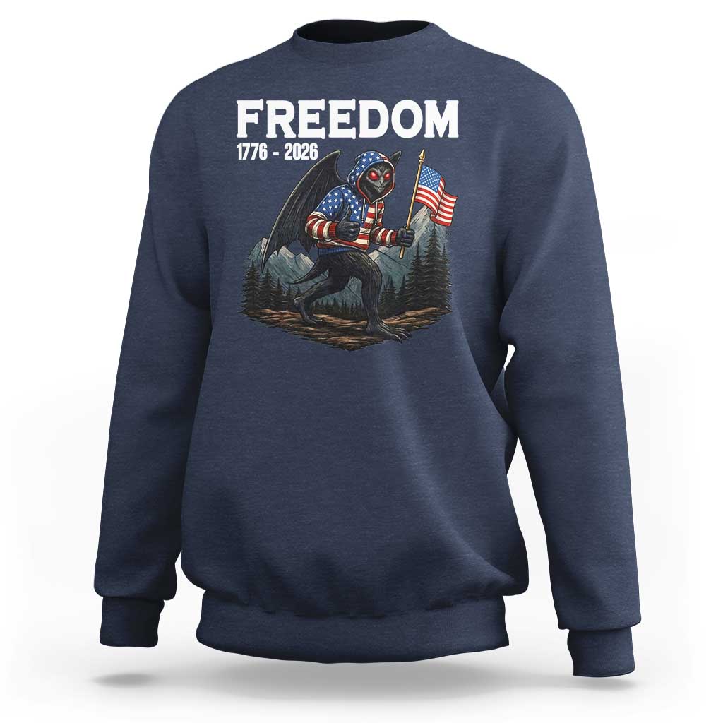 Patriotic Mothman Lover Sweatshirt Funny USA 250 Anniversary Gift
