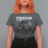Patriotic Mothman Lover T Shirt For Women Funny USA 250 Anniversary Gift