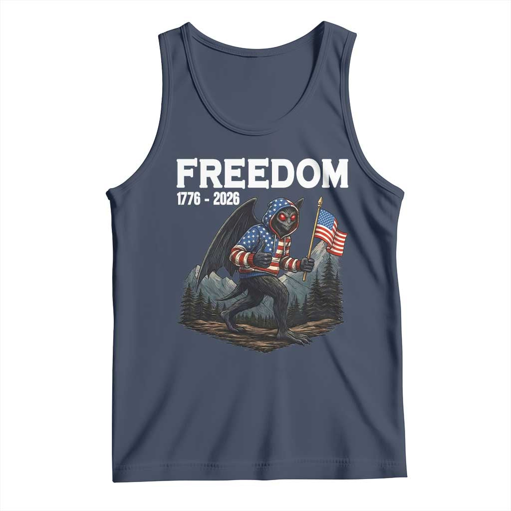 Patriotic Mothman Lover Tank Top Funny USA 250 Anniversary Gift
