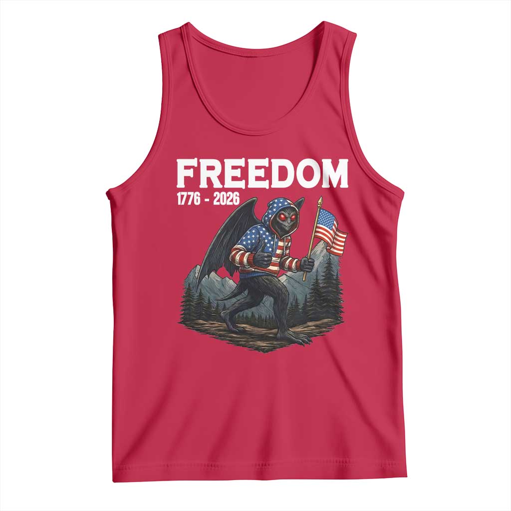 Patriotic Mothman Lover Tank Top Funny USA 250 Anniversary Gift