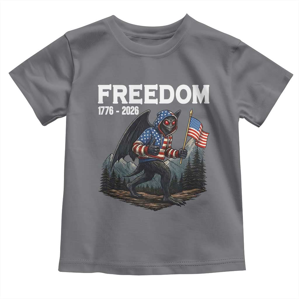 Patriotic Mothman Lover Toddler T Shirt Funny USA 250 Anniversary Gift