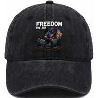 Patriotic Mothman Lover Washed Cotton Baseball Cap Funny USA 250 Anniversary Gift