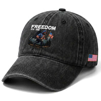 Patriotic Mothman Lover Washed Cotton Baseball Cap Funny USA 250 Anniversary Gift