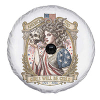 Feminist Medusa Girls Will Be Girls Spare Tire Cover USA 250 Anniversary Gift