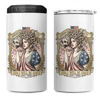 Feminist Medusa Girls Will Be Girls 4 in 1 Can Cooler Tumbler USA 250 Anniversary Gift