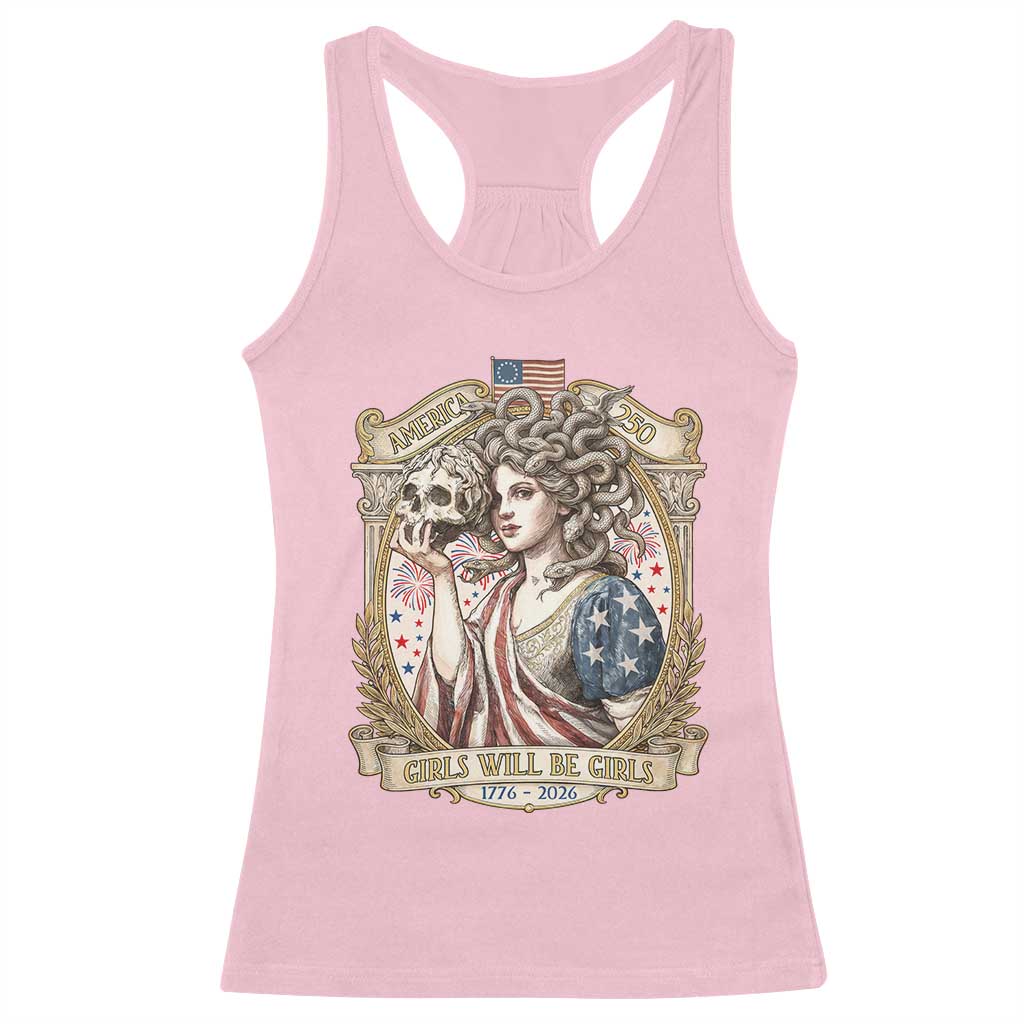Feminist Medusa Girls Will Be Girls Racerback Tank Top USA 250 Anniversary Gift