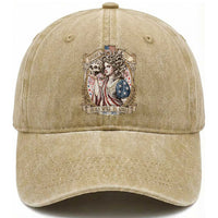 Feminist Medusa Girls Will Be Girls Washed Cotton Baseball Cap USA 250 Anniversary Gift