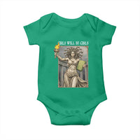 Funny Feminist Medusa Statue Of Liberty Baby Onesie Girls Will Be Girls