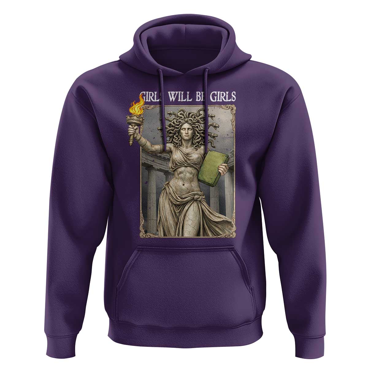 Funny Feminist Medusa Statue Of Liberty Hoodie Girls Will Be Girls