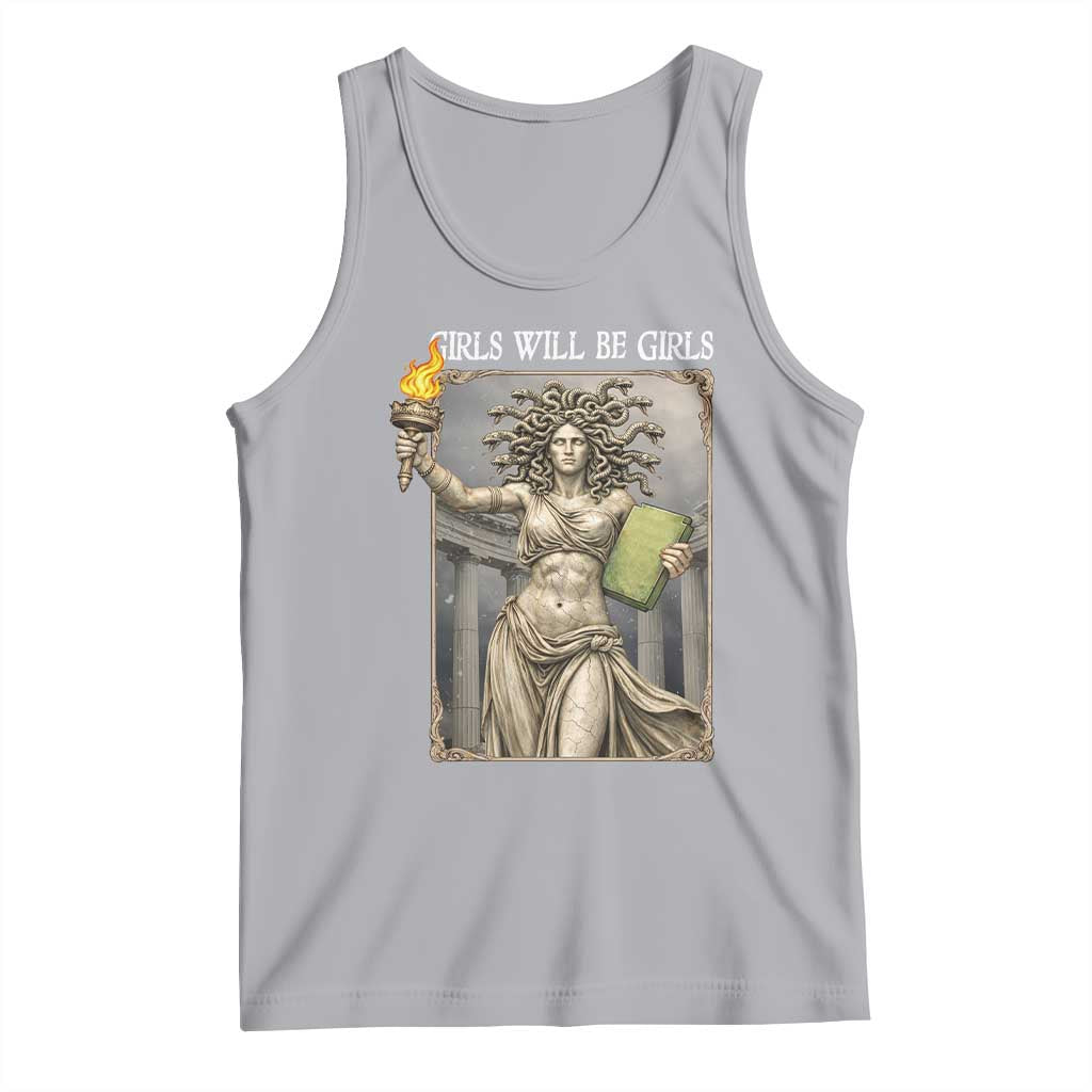 Funny Feminist Medusa Statue Of Liberty Tank Top Girls Will Be Girls