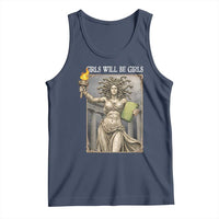 Funny Feminist Medusa Statue Of Liberty Tank Top Girls Will Be Girls