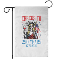 Funny Patriotic Statue Of Liberty Garden Flag Cheers To 250 Years