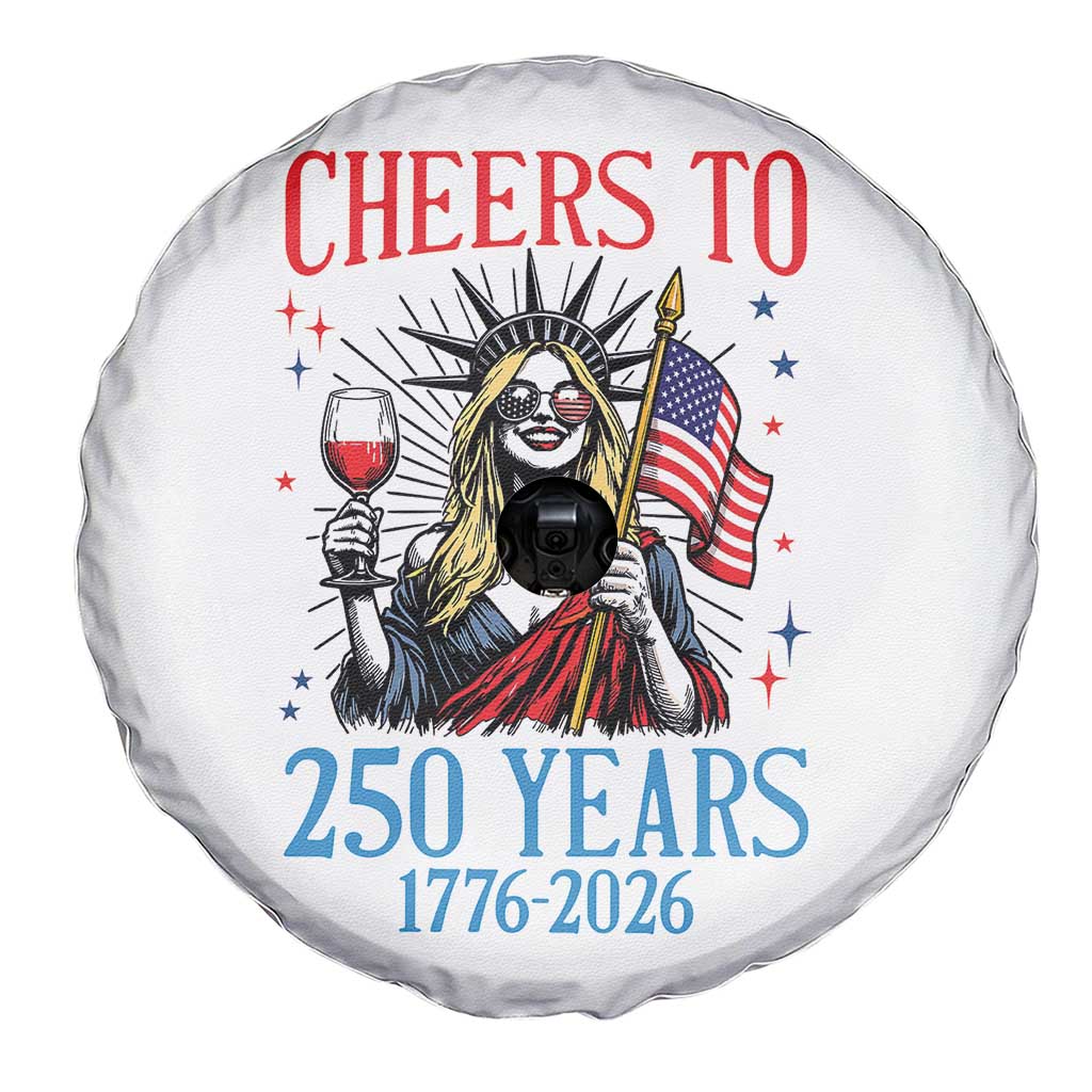 Funny Patriotic Statue Of Liberty Spare Tire Cover Cheers To 250 Years