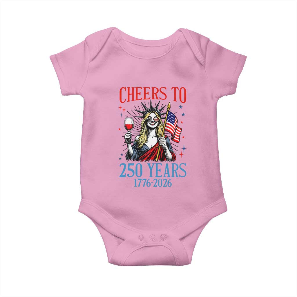 Funny Patriotic Statue Of Liberty Baby Onesie Cheers To 250 Years