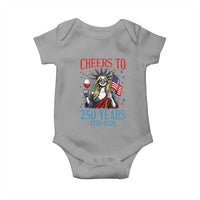 Funny Patriotic Statue Of Liberty Baby Onesie Cheers To 250 Years