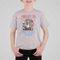 Funny Patriotic Statue Of Liberty T Shirt For Kid Cheers To 250 Years