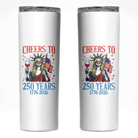 Funny Patriotic Statue Of Liberty Skinny Tumbler Cheers To 250 Years