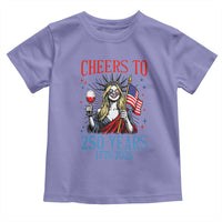 Funny Patriotic Statue Of Liberty Toddler T Shirt Cheers To 250 Years